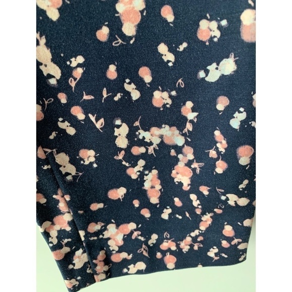 Club Monaco Blue with a pink floral pattern Straight pants size 2 - Picture 8 of 15